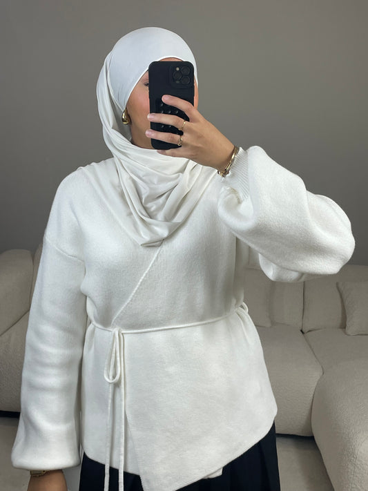 CARDIGAN AMBRE BLANC