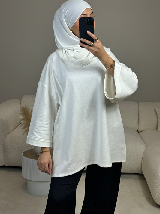 T-SHIRT OVERSIZE BLANC