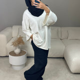 PANTALON LIN NOIR