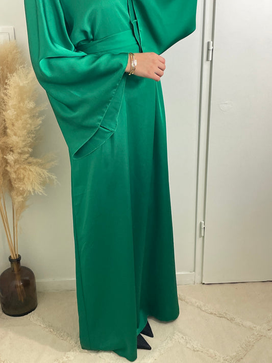 ROBE SATINÉE VERT GUCCI