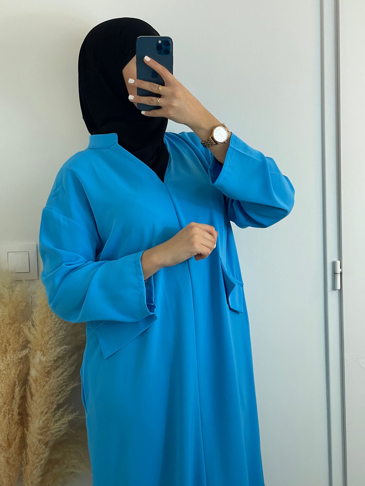 ROBE "ISRA" BLEUE TURQUOISE