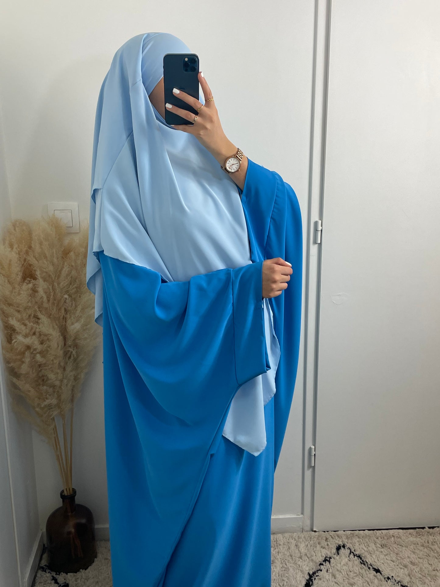 ABAYA INAYA BLEUE