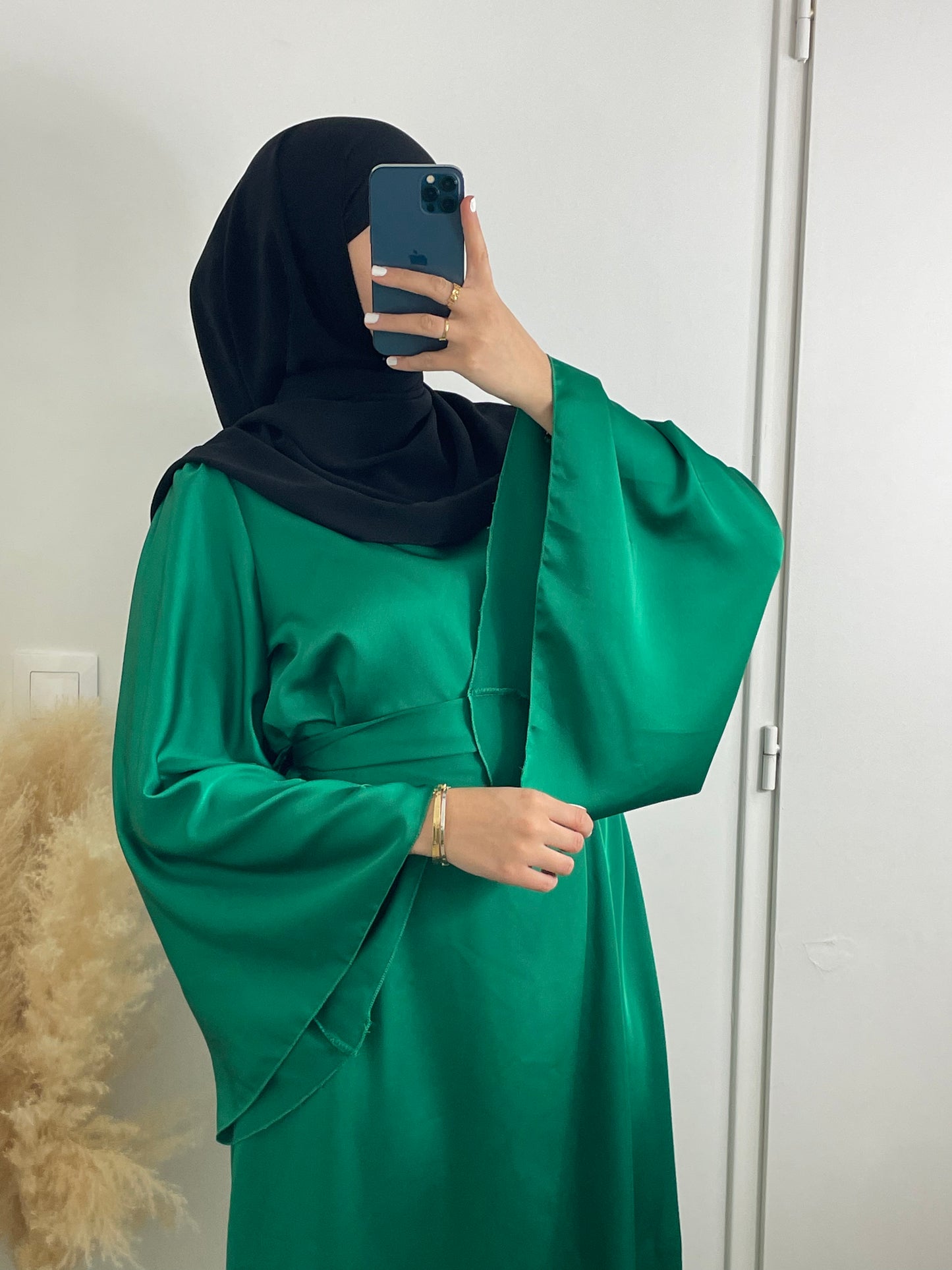 ROBE SATINÉE VERT GUCCI