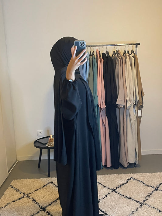 ABAYA VOILE INTÉGRÉ NOIR