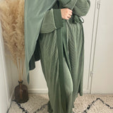 ENSEMBLE PLISSÉ VERT