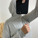 SOUS-PULL CAGOULE INTÉGRÉ GRIS