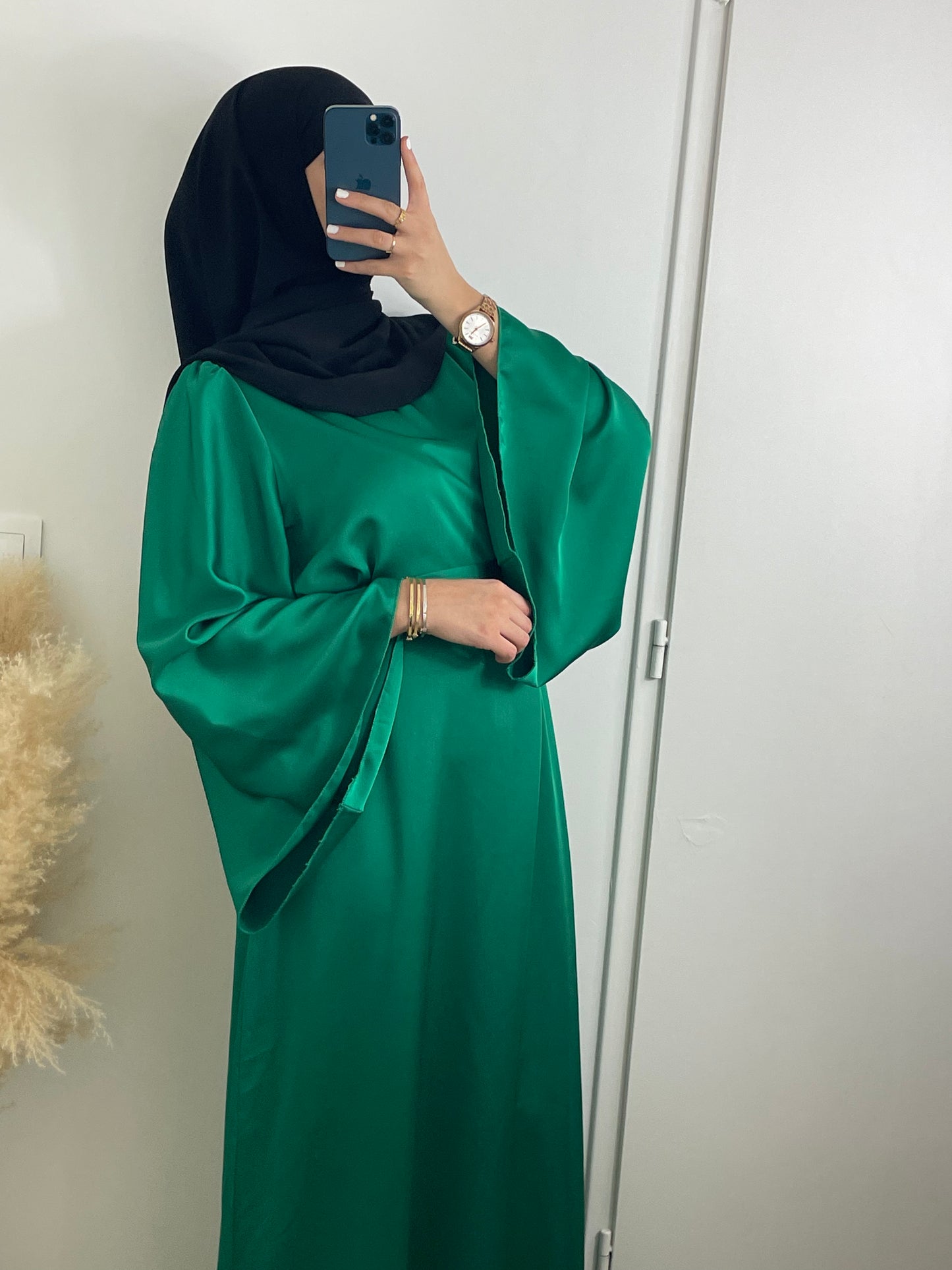 ROBE SATINÉE VERT GUCCI