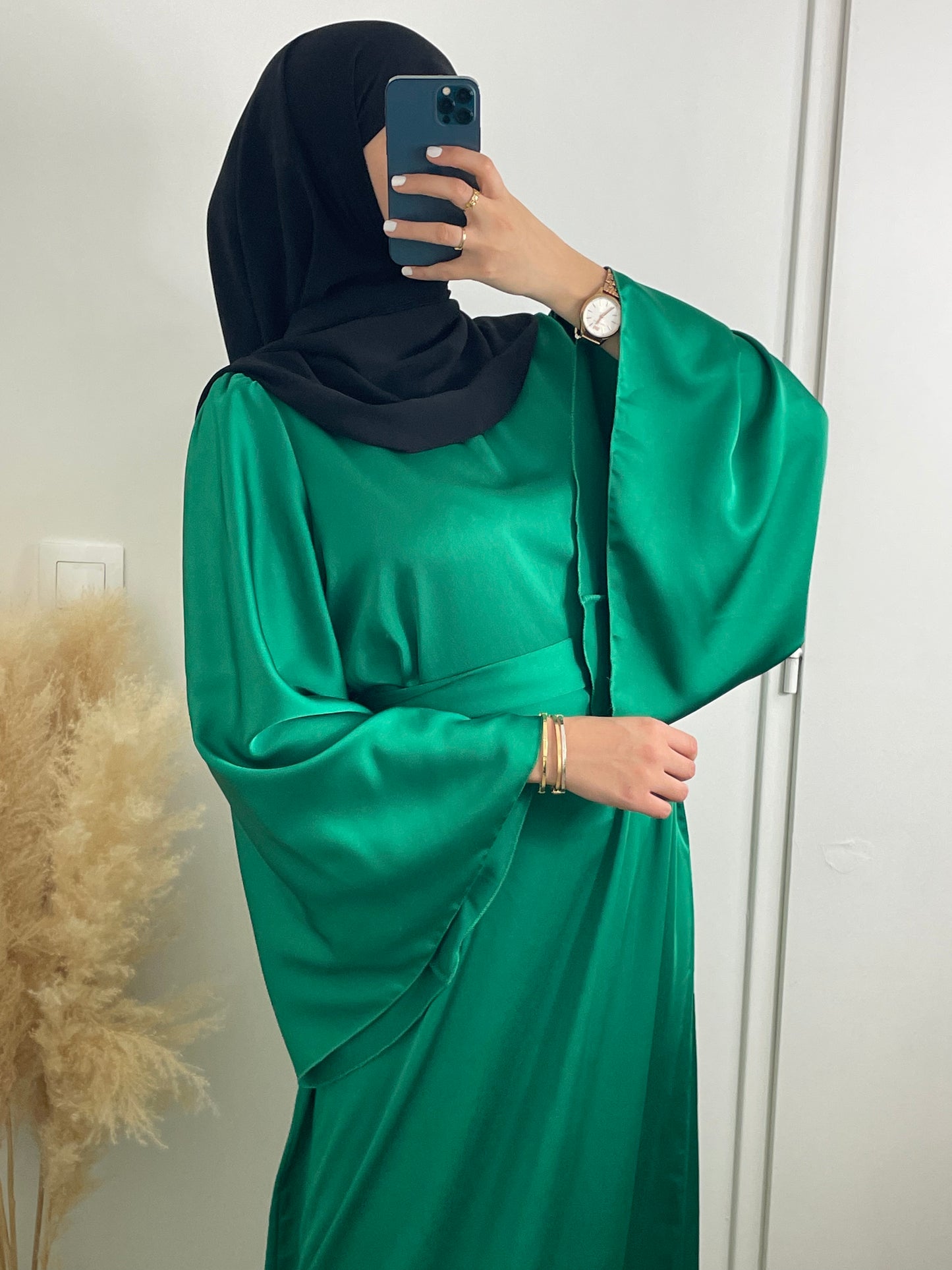 ROBE SATINÉE VERT GUCCI