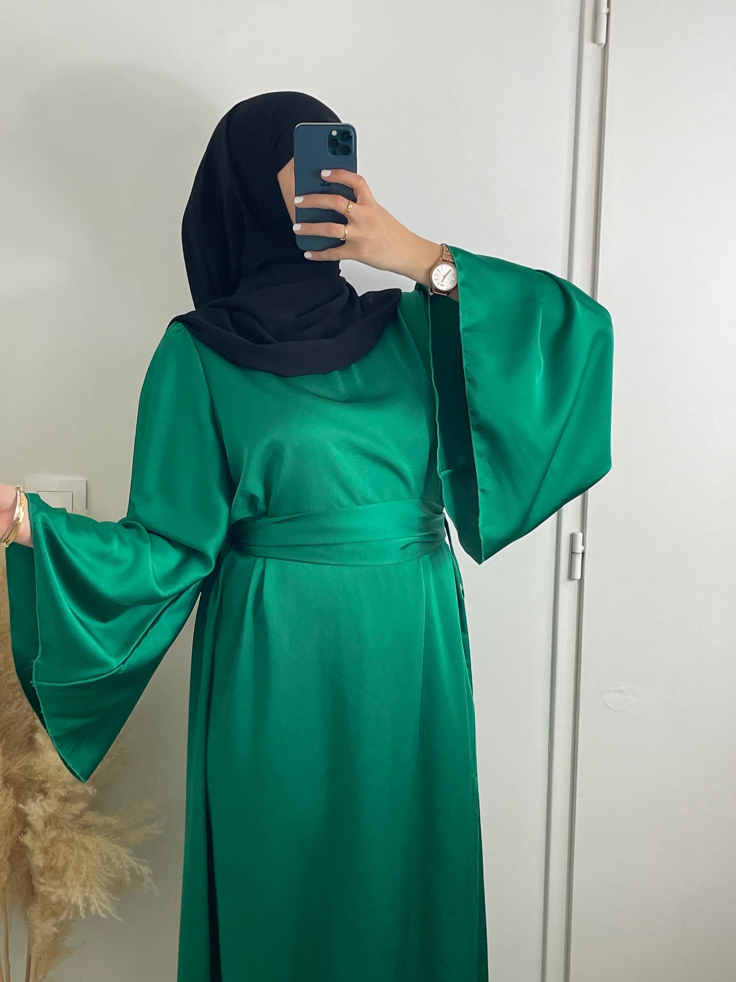 ROBE SATINÉE VERT GUCCI