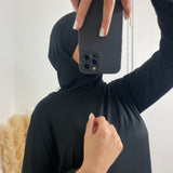 SOUS-PULL CAGOULE INTÉGRÉ NOIR